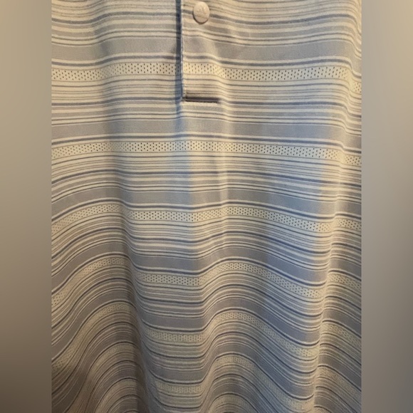 ⛳️🤍ADIDAS Men's Polo Golf Shirt with Light Blue Stripes size 2XL. Like new! - Picture 9 of 9